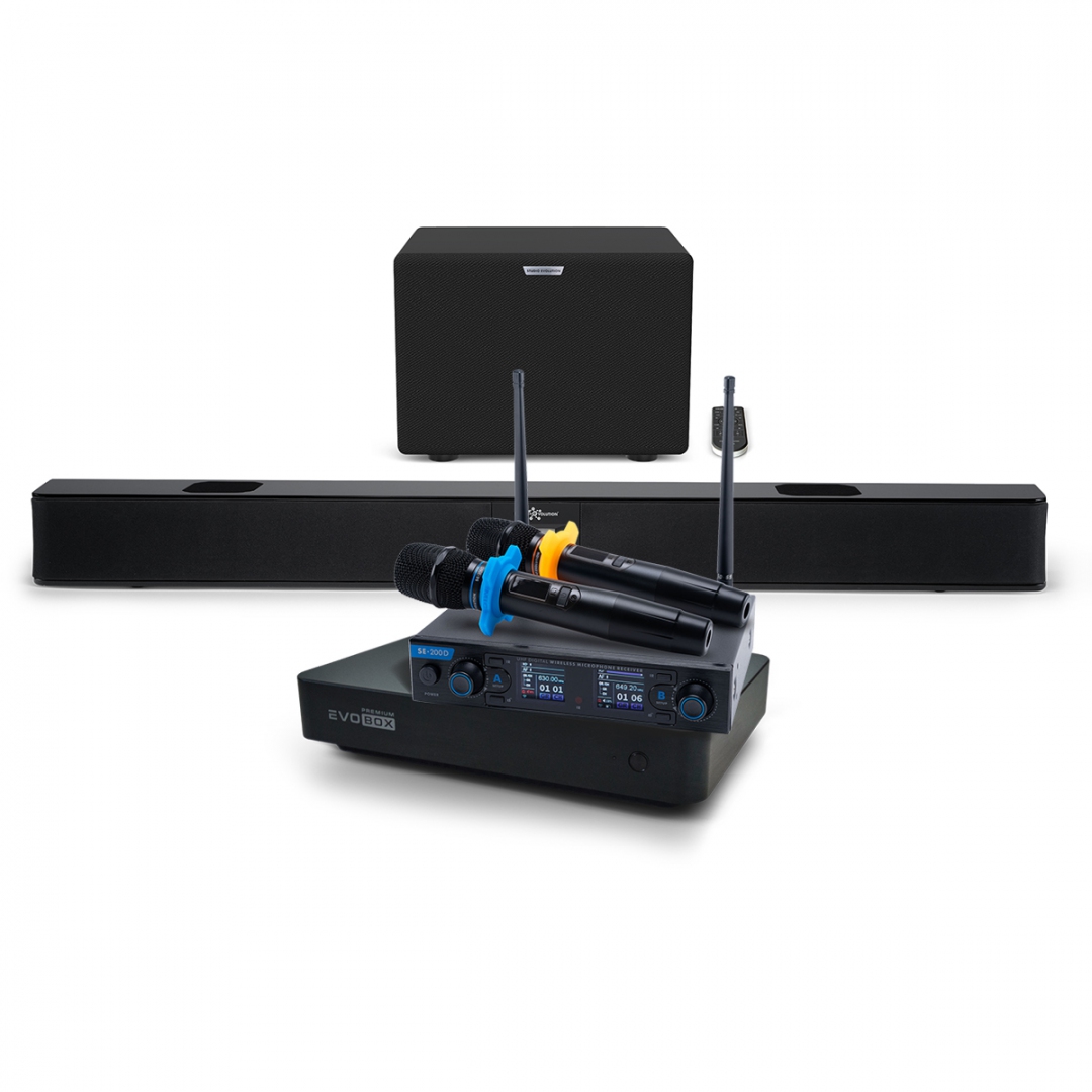 Hi-End караоке-система EVOBOX Premium + EvoSoundBar (саундбар с караоке) в Щербинке