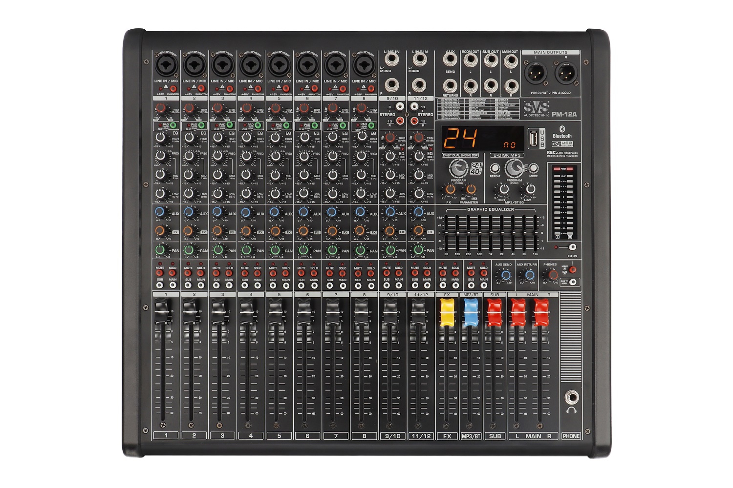 SVS Audiotechnik mixers PM-12A Активный аналоговый микшерный пульт, 12-канальный в Щербинке
